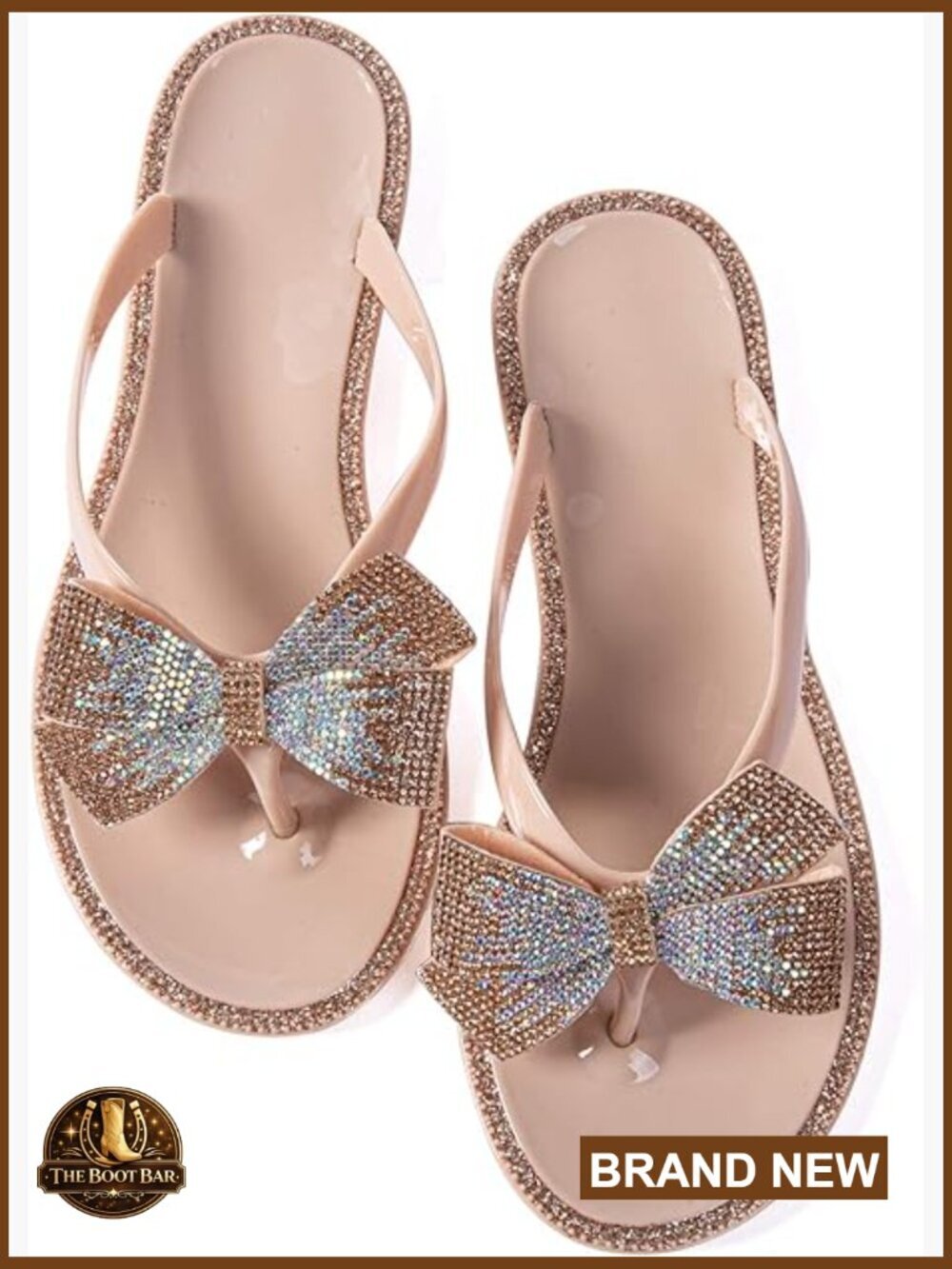 Jelly Flip Flops Flat Sandals Bow Beach Cute Dressy Summer Shoes